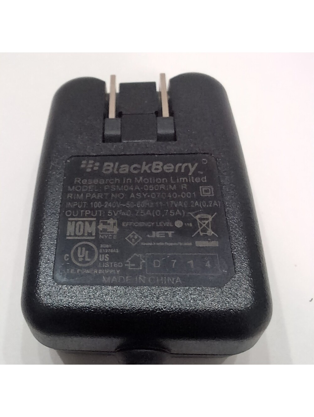 OEM Blackberry Wall Travel Charger Adapter Micro USB Tested Works PSM04A-050RIMR